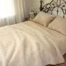 Одеяло 2-спальное (стандарт) Magic Wool Меринос Облако Бежевое из шерсти мериноса зимнее 180x200