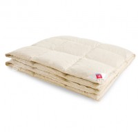 Одеяло пуховое для новорожденных зимнее Легкие Сны тик Камелия 110x140