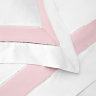 Постельное белье семейное (дуэт) Sharmes Solid коллекция Prime Белый- Нежно-розовый