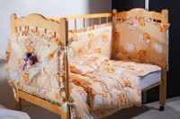 Комплект в кроватку "Кроха" (4 предмета) для новорожденных кремовый